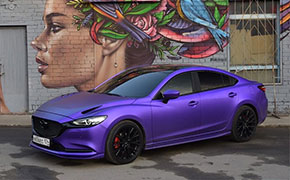 車友提2020款全新阿特茲 外觀改裝成騷紫色太搶眼了