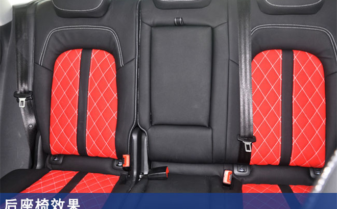 奥迪Q5改装真皮座椅定制黑红色