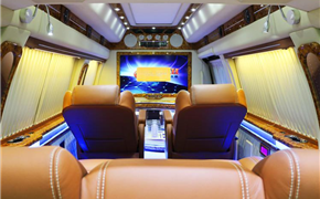 福特E350改装憨厚棕色内饰，集舒适、美观及奢华于一体！