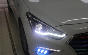 现代名图改装立盯LED透镜 提高车灯亮度