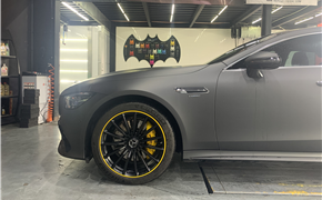 奔驰AMG GT50改装RES中尾段四出阀门排气 刹车轮毂改色