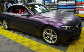 宝马4系电光金属赤紫改色膜 换个颜色 给你好看！