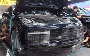 保时捷卡宴turbo全车美国进口龙膜漆面透明膜