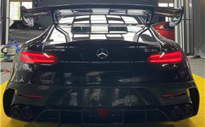 奔馳AMG GT改裝Black Series黑色系列半碳包圍套件前杠機蓋葉子板側裙后杠尾嘴尾翼升級案例分享
