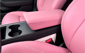 特斯拉Model3改裝整車少女粉色內飾案例